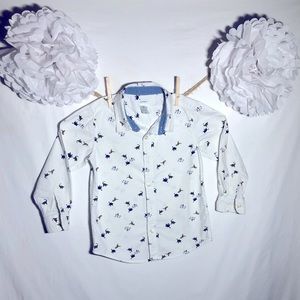 Carter’s Long Sleeve Button Down Shirt - Dino